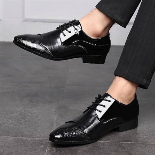 Oxford Shoes for Men Men's Slip-On Leather Pointed Toe Dress Shoes Black Brown Oxford Shoes for Business Wedding2