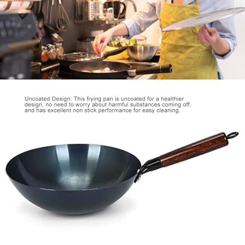 Wok tradicional redondo de hierro 36 cm con mango miniatura 4