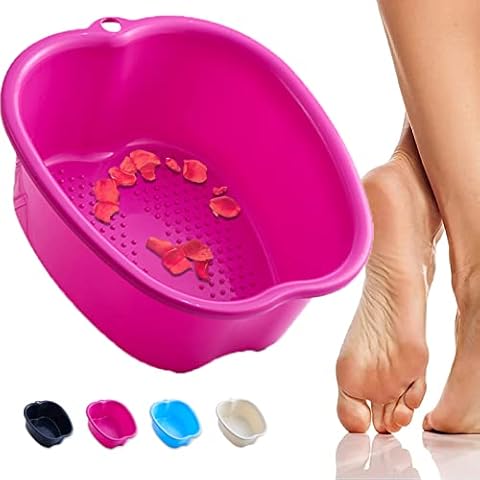 Large Foot Bath Spa Bowl Plastic Pedicure Bowl Massage Foot Tub,for Pedicure, Detox and Massage, Perfect to Soak Your Feet, Toe Nails and Ankles,Can be Soaked to Remove Dead Skin and Calluses (purple) Cover