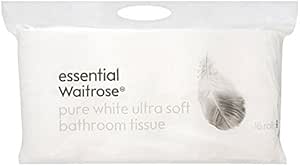 Amazon.com: Ultra Soft Pure White Bathroom Tissue essential Waitrose 16 ...