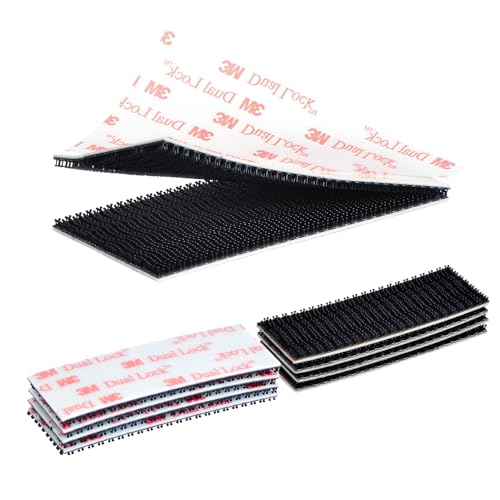 Image of 3M Dual Lock, Heavy Duty Reclosable Fastener, 1 inch x 3 inch, SJ3550, 8 PCS, Black