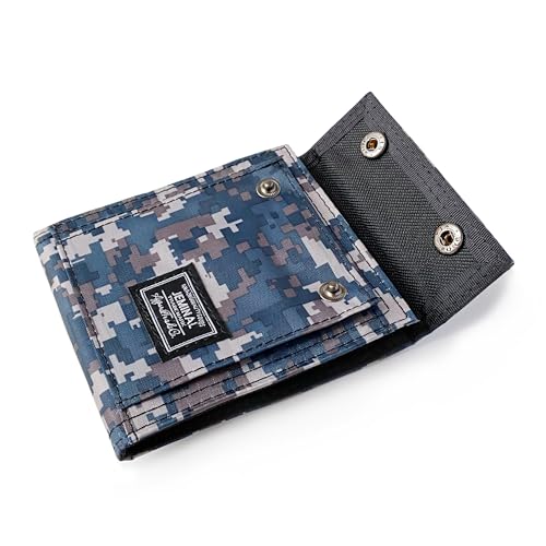 Mens Bifold Wallet, Nylon Military Enthusiasts Wallet for Teen Boys (Black)4