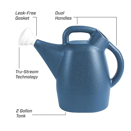 Image of Chapin 2-Gallon Watering Can, Drip-Free Spout for Clean Pour | Recycled lightweight tank; ideal for lawn and garden watering, supports fertilizer mixing with balanced handle and long spout