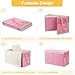 LOVSTORAGE Large Toy Storage Box with Mesh Pockets, Collapsible Toy Organizer with Lids for Kids, Boys, Girls, Ideal Chest for Nursery/Playroom/Bedroom/Living Room, 25.5