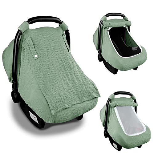 Hooyax Muslin Car Seat Cover