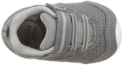 Stride Rite Baby-Boy's Adrian Athletic Mesh Sneaker, Grey, 3 Infant #TOP4