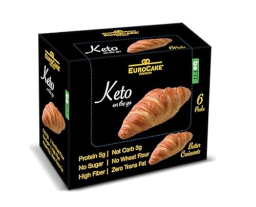 Euro Cake Premium Keto Butter Croissant 40 g, 6-Pack