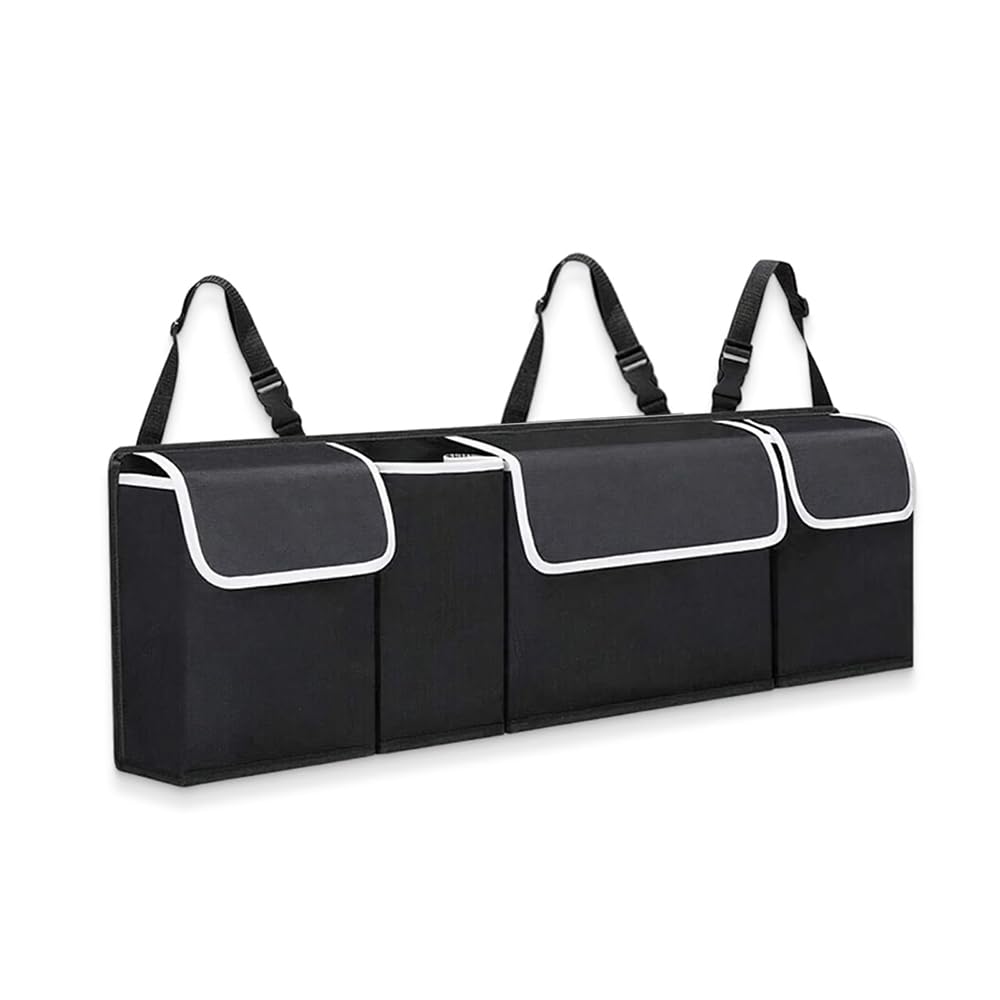 GTFRFD Car Boot Organiser for Peugeot 2008 3008 4007 5008 Rifter Bipper RCZ Foldable Car Tidy Storage Bag with Dividers and Lid Durable Large Volume Car Boot Storage Organiser