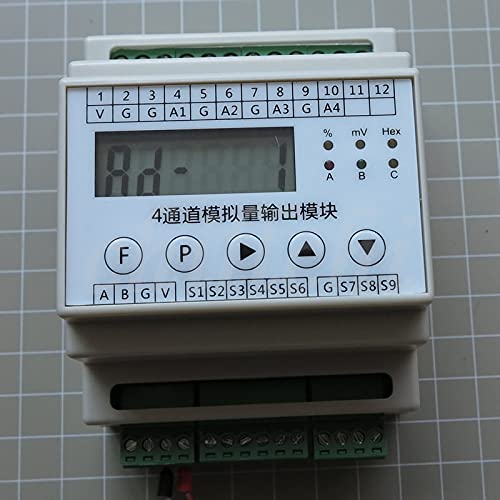 4 Road 12 bit 0-10V Analog Output Module 485 LED dimming LCD Display HD4321 RS485 Interface MODBUS-RTU Protocol - (Color: with Display)