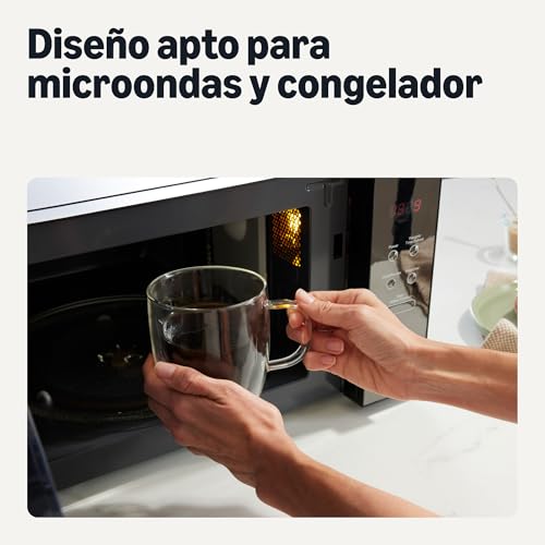 Miniatura 4 de Amazon Basics Tazas De Café De Cristal De Doble Pared, Juego De 4 Piezas, 341ml, Aptas Para Lavavajillas