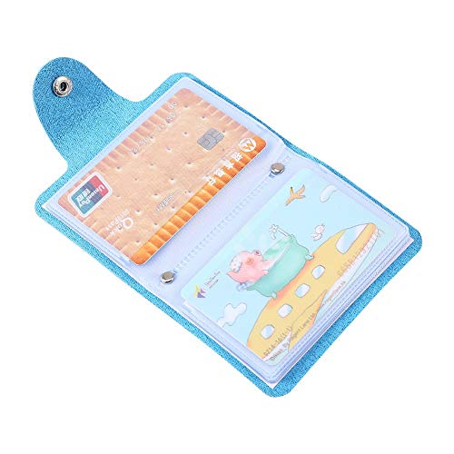 FTVOGUE Credit Card Holder Soft Leather ID Business Card Case Wallet 24 Card Slots (blue)3