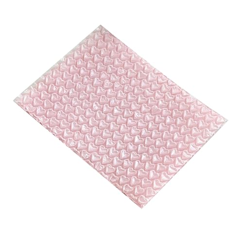 Bubble Out Bag, 4x4'' Pink Bubble Wrap for Packing, Kpop Photocard Sleeves Heart Pattern ubble Cushioning Pockets Cute Protector for Korean Idol Cards, Gift Wrapping, Collectors