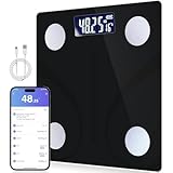 Escala de Grasa Corporal,Balanza Inteligente,Conexión via Bluetooth al App, Pesos de Hasta 180 Kg, Precisión 0.01Kg,...