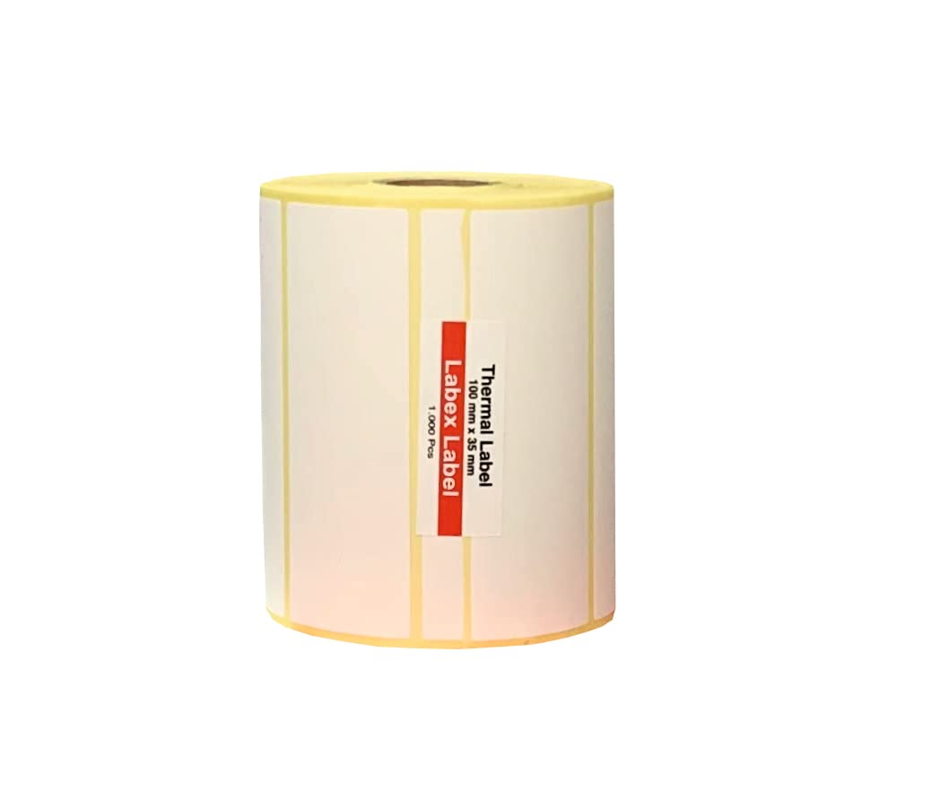 Etiquetas térmicas 100x35 mm en rollo – Rollo Etiquetas Envío DHL GLS SEUR MRW – 3 rollos – Sin cinta – TSC Godex compatible – Labex Label