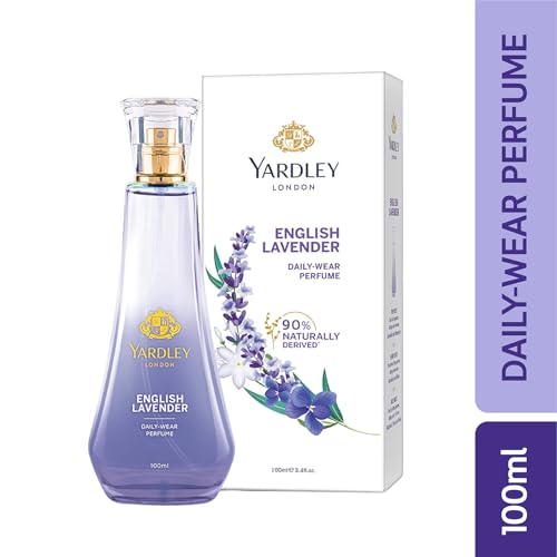 Image of Yardley London English Lavender Perfume for Women, 100ml - 90% Naturally Derived, Daily Wear Spray | Lavender & Musk Fragrance