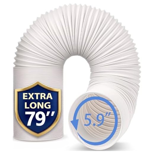 Air Conditioner Hose, Portable Exhaust Vent Hose with 5.9 Inch （6‘’） Diameter, Counterclockwise AC Hose Length to 78.7 Inch, Universal Replacement AC Vent Hose for LG and Many More Portable AC