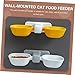 Milisten Wall-Mounted Cat Feeding Bowl Dual Plastic PET Food and Water Dispenser Slip Design Suitable for Cats and Dogs