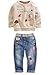 Kids Baby Girl Children Floral Long T-shirt Top+Jean Pants Set Outfit 5-6Years Floral