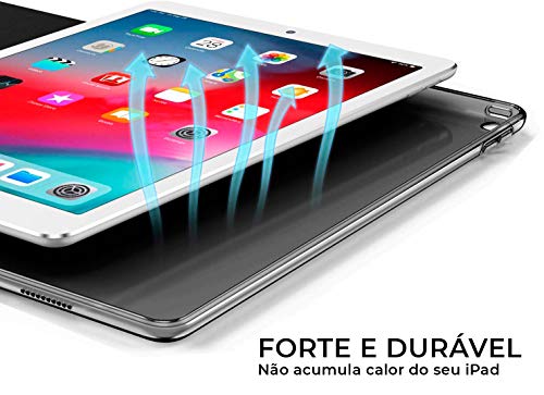 WB Capa iPad 7a, 8a e 9a Geração 10.2″ - Couro Premium Antichoque Preto