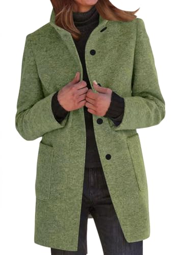 Yegirlzs Cappotto Donna Manica Lunga Cappotti di Lana Casual Moda