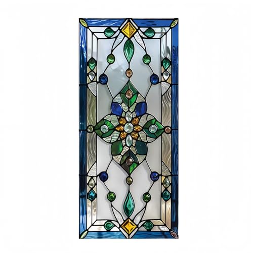 ���p�t�B���� �X�e���h�O���X���f�U�C�� 3D���̉ԕ� ���S�^ ���ʔS�� �K���X�p�ډB���V�[�g | �Ռ� �f�M ���O���J�b�g �����΍� | �o�X���[��/����/�H��I�p PVC�� (50x150cm,FY004)