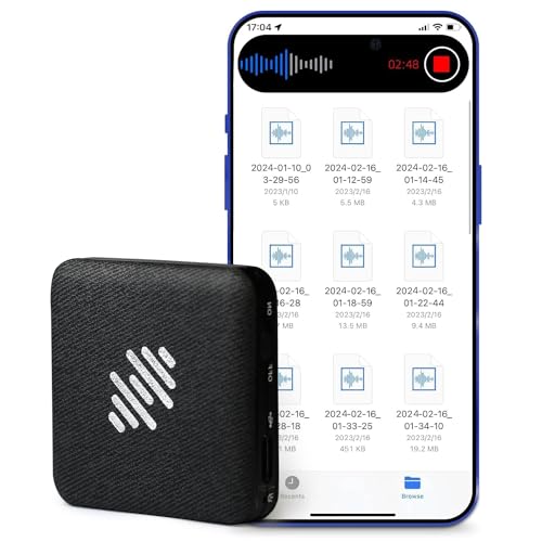 Enregistreur vocal cuir 64 Go grande capacité audio et lecture MP3