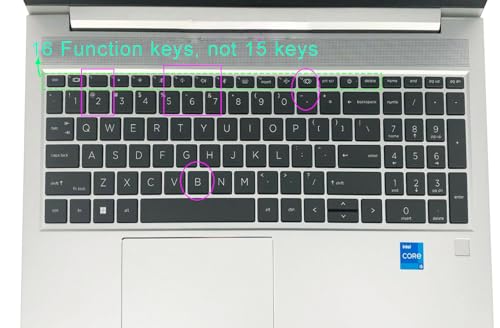 Protector de teclado de silicona compatible para HP ProBook 15.6" miniatura 2