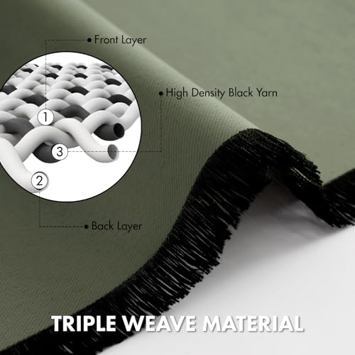Image of MIULEE Sage Green Blackout Curtains 63 Inch Length for Bedroom 4 Panels