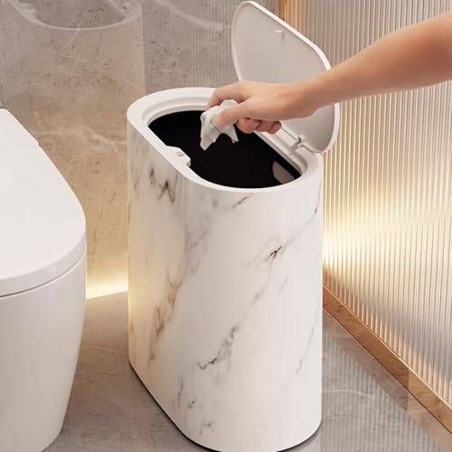 Basurero pequeño con tapa para baño y cocina miniatura 6