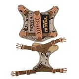 Matériaux d'extérieur durables : fabriqué à partir de tissus, ce harnais tactique pour chat aux intempéries, ce qui le rend idéal pour les randonnées ou les séances d'entraînement, gilet pour chien et chat, harnais réglable pour chien