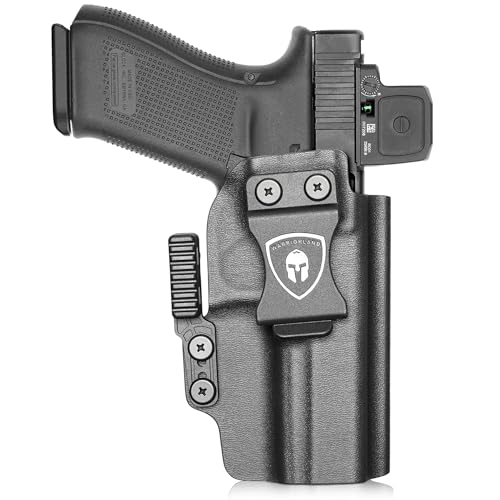 WARRIORLAND IWB Kydex Holster with Claw Attachment and Optic Cut Fit G20 / G21 (Gen 3 4 5) & G22 Gen 5 Pistol, Inside Waistband Appendix Carry G21 Holster, Adj. Cant & Retention, Right Hand