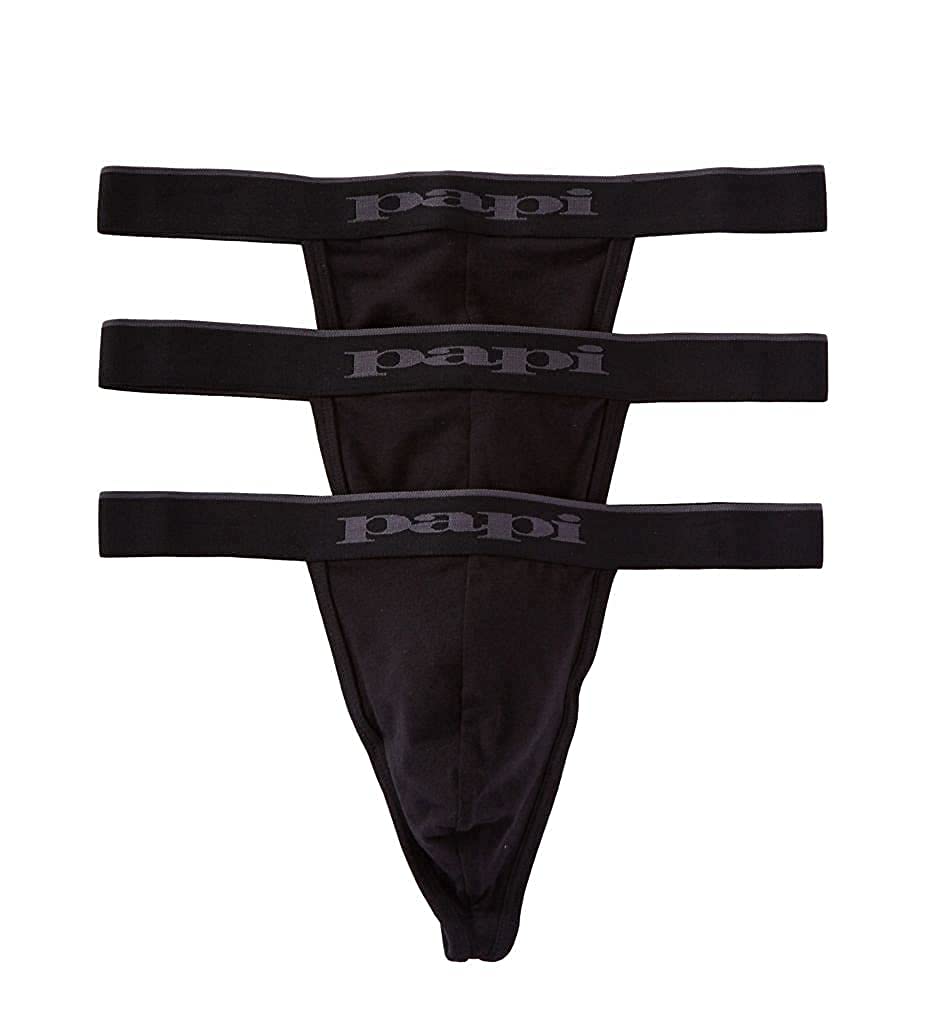 RIZZY Mens Cotton G-String Thongs (Pack of 3)