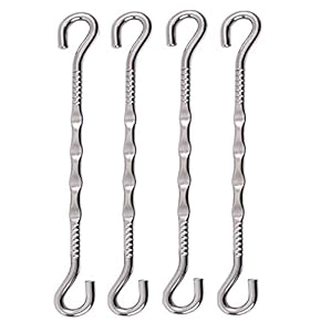 EVAFLY Jula Rods, Stainless Steel Hanging Swing Accessories Set for Hammock, Swing Chairs, Heavy-Duty Rods for Swings (Pack of 4)