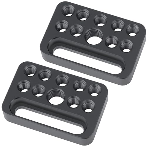 Image of INNOREL CP03 2PCS Mini Multi-Functional Cheese Plate with 1 /4 inch & 3 /8 inch Threads,Porous Connection Quick Installation Board Used for Installing Cheese Board Camera Cage on Guide Rail Block (US)