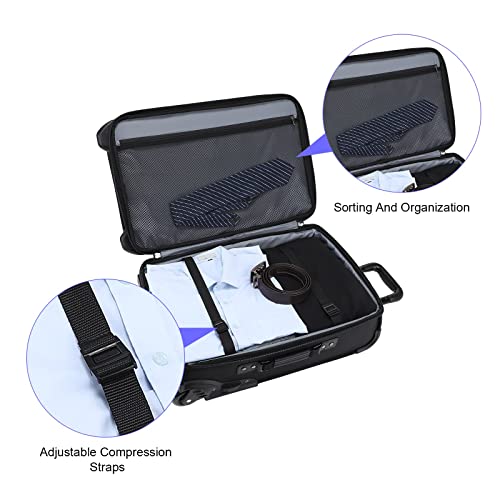 Rolling Garment Bag with Wheels, Garment Bags with Built-in TSA Lock, 22 Inch Travel Garment Bag Suitcase Luggage 2 in 1 for Business Travel Essentials Black4