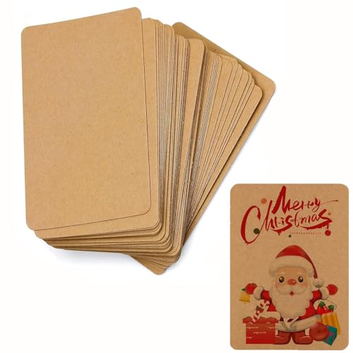 Tarjetas de Papel Kraft,50 Pieza 10x15 cm Papel Kraft Vintage Marr,cartn natural,Postal en Blanco Fichas Tarjeta,para Invitaciones,Notas,Etiquetas DIY