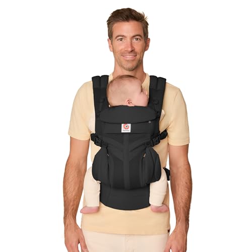 Image of Ergobaby Omni Classic Baby Carrier Newborn to Toddler - Breathable Baby Carriers for Summer - All-Position Carrier with Lumbar Support (7-45 Pounds), Mesh, Onyx Black