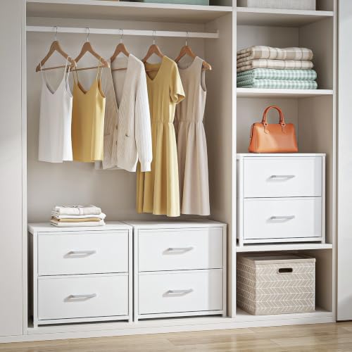 2-Pack-Stackable-Storage-Drawers-Closet-Drawers-White-Closet-Organizers-and-Storage-Dresser-for-Closet-with-Fabric-Drawers-Ideal-for-Bedroom-Dorm-Storage-Clothes-Storage