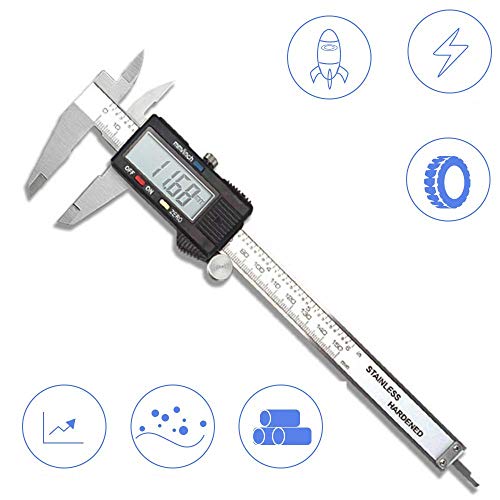 Preisvergleich Produktbild Elektronisches Lineal In IndustriequalitäT Mit Tiefenmessung Digitaler Cursor-Messschieber Aus Edelstahl,200mm