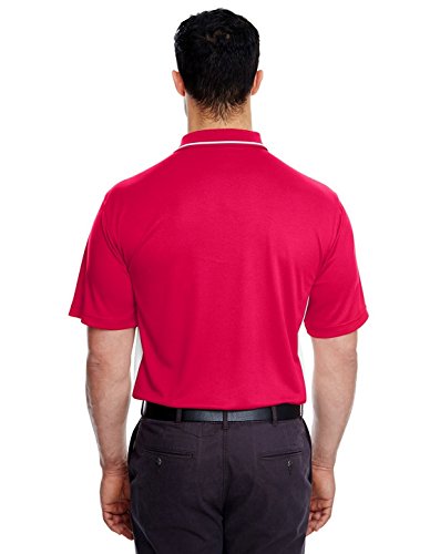 Ultraclub 8406 Mesh Sport Two Tone Polo Red/White Small #TOP3