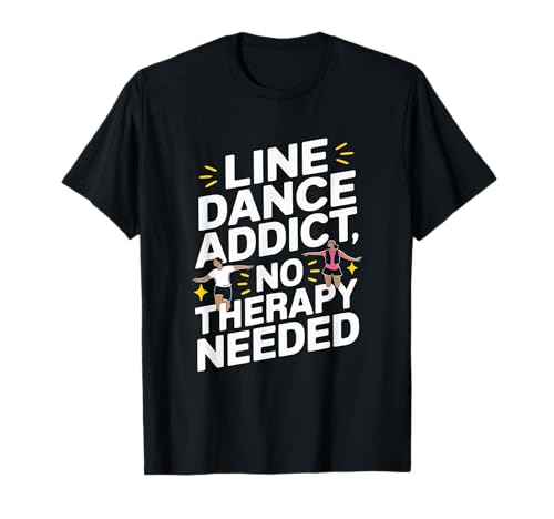 Divertido Line Dance Adicto Line Dancing Camiseta