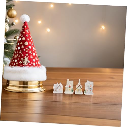 Accesorios de casa de muñecas en color beige para decorar maquetas navideñas 6
