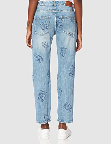 Desigual Trousers Robots Jeans Boyfriend, Blu