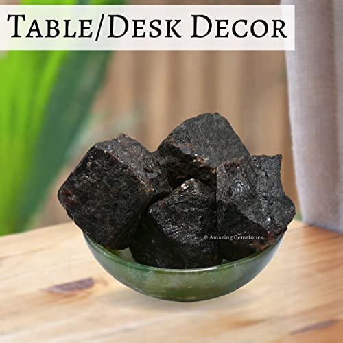 Image of Amazing Gemstone Garnet Raw Crystals and Healing Stones, Natural Rocks for Tumbling - DIY Raw Stones and Crystals, 2 Pieces