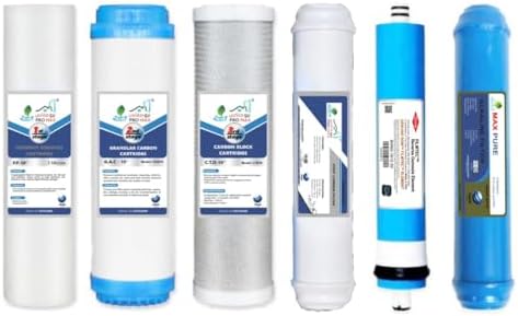 Water Filters Pack Set for Standard 6 Stage Reverse Osmosis Syste...