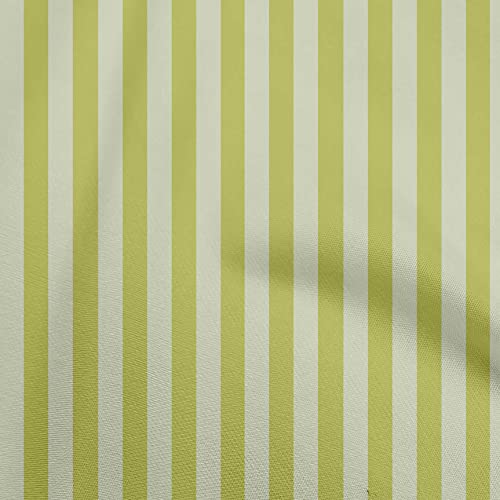 oneOone Cotton Poplin Twill Lime Fabric Stripes Craft Projects Decor Fabric Printed By The Yard 56 Inch Wide-6562