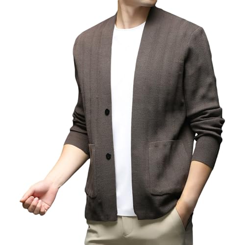 Chaqueta de lana hombre casual con botones y bolsillos para otoño