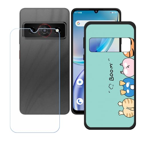 BMPNLSZ �K�p Nubia P7 Pro 5G�p+HD�����K���X�ɓK�����ėpTPU�P�[�X�A�V���J�Q���P�[�X�o���p�[�ی�o�b�N�P�[�X-Nubia P7 Pro 5G�p�ɓK����9�d�x�X�N���C�u�h�~�X�N���[���v���e�N�^(6,75") - LH68