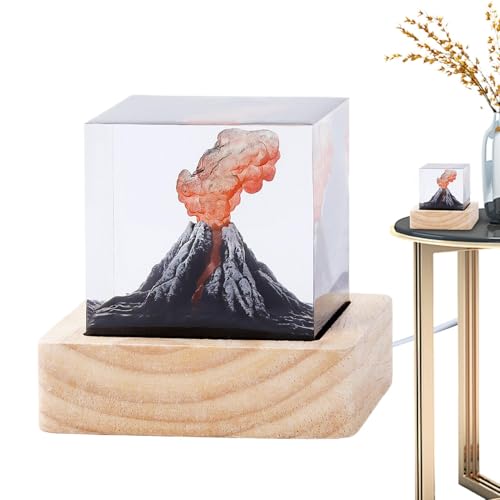 Lampe volcan en résine USB comme veilleuse de bureau et décoration d'ambiance créative