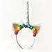FENICAL Disfraz de Unicornio para Niñas Diadema Unicornio Floral con Oreja y...